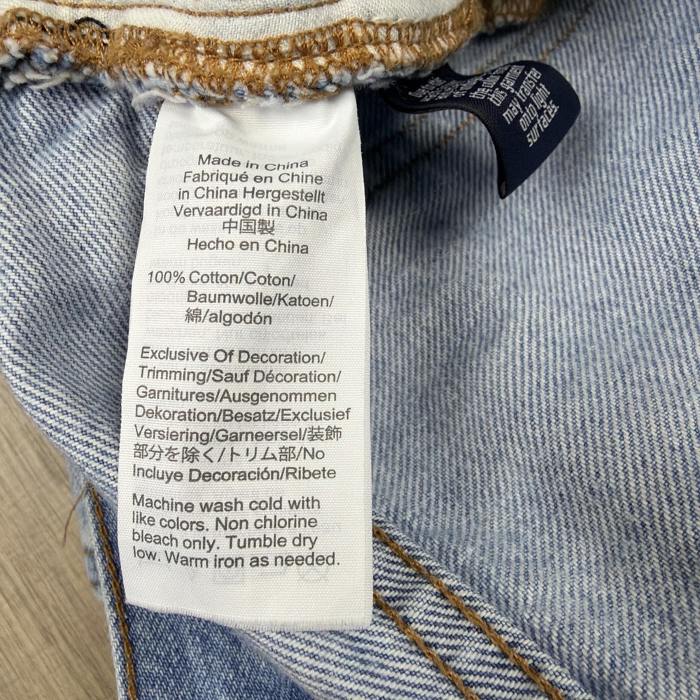 Madewell Perfect Vintage Jeans 27 High Rise 100% Cotton Light Wash Straight Leg - Picture 5 of 8